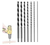Juego de brocas largas para madera, 7 unidades, 300 mm, extra largas, HSS, brocas helicoidales de madera, para bloques de ladrillo