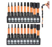 Juego De Brocas Llave Allen | Juego De Acero S2 Hexagonal Métricas Y Pulgadas | Set De Brocas Destornillador Hexagonal,para Fontanería Eléctrico Automotriz Mecánico Industria y