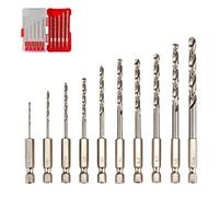 Juego De Brocas M35 Gold Cobalt Jobber Con Estuche, 10 Piezas Brocas De Metal De 1,5 MM A 6,0 MM, Resistente Al Calor, Para Metal, Acero Inoxidable, Madera, Plástico Y Hierro