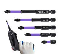 Juego De Brocas Magnéticas,Juego de Destornilladores Eléctricos Magnéticos | Accesorios Metálicos De 5 Piezas Adaptador Para Llaves De Impacto Y Extensiones De Seguridad
