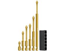 Juego de brocas magnéticas, S2 Power Bits, Heavy Duty Durability, Precision Fit Tips, Multi-Functional Driver Tools, Ideal para Woodworking, Automotive, Plumbing, Electrical, Metalworking