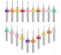 Juego de Brocas Micro 0,3-1,2 mm de Acero de Tungsteno PCB Flauta CNC Router Bits Shank para Piedra, Joyería y Grabado