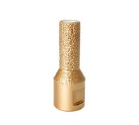 Juego de brocas para abridor de agujeros de esmeril para amoladora angular M14 a mármol para azulejos, granito, hormigón, pared, guijarros, acabado dorado, seis tamaños de 6 mm a 16 mm, longitud total