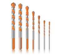 Juego de brocas para azulejos y metal, juego de brocas de metal, brocas para piedra, cristal y hormigón, 3 mm, 4 mm, 5 mm, 6 mm, 8 mm, 10 mm12 mm