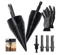 Juego de brocas para cortar madera de 42 mm + 32 mm, con 4 asas de perforación, cortador de leña, taladro para leña, cono de madera, cono de madera dividida, cono de madera dividida, para taladro