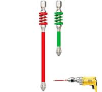 Juego de brocas para destornilladores - Juego de 2 puntas de tornillo | Puntas antideslizantes con mecanismo de resorte para el hogar, trabajos eléctricos, metal, madera, muebles, artesanía