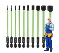 Juego de brocas para llave Allen | Kit de conexión hexagonal de 6,35 mm para destornilladores - puntas hexagonales magnéticas, para reparación de vehículos, montaje de muebles, almacén, garaje, obras