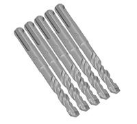 Juego de Brocas para Martillo de 5 Piezas - Brocas de Impacto en Espiral de 2 Tes con Punta de Carburo para B & Stone, 10 Mm de Longitud, 4 Mm de Diámetro - Kit de Brocas con