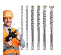 Juego De Brocas Para Martillo Perforador | Adaptador De Puntas De 6 A 16 Mm,Brocas Para Hormigon - Para Vidrio Azulejo Ceramica Porcelana Ladrillo Piedra Metal Taller Obra Y Mejoras Del