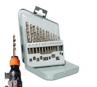 Juego de brocas para taladro - Juego de brocas de acero de alta velocidad y uso intensivo, herramientas eléctricas y manuales para vidrio, azulejos, automóviles, construcción, yeso
