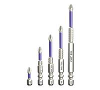 Juego de brocas para taladro | Juego de puntas atornilladoras K5 antideslizantes - Accesorios destornilladores cromados para mecánicos de automoción, carpinteros, electricistas, trabajadores de la