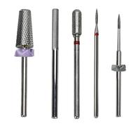 Juego de brocas para uñas, 5/6 piezas, carburo de tungsteno, esmalte de uñas de gel acrílico, esmalte de uñas para uñas de gel acrílico, manicura cutícula