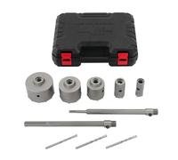 Juego de brocas perforadoras - Ø 30/40/68/80/100 mm + diámetro 8 x 110 mm + vástago SDS Plus & Max de 300 mm, en caja de herramientas, broca de pared de hormigón para ladrillo, arcilla, espuma y