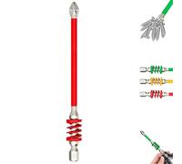 Juego de brocas Phillips magnéticas antideslizantes con resorte, 2025 New Strong Magnetic Durability Screwdriver Drill Bits, One Push to Eject Quickly, No More Slipping of Saw Teeth (110 mm)