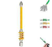 Juego de brocas Phillips magnéticas antideslizantes con resorte, 2025 New Strong Magnetic Durability Screwdriver Drill Bits, One Push to Eject Quickly, No More Slipping of Saw Teeth (90 mm)