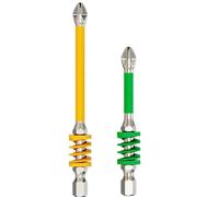 Juego de brocas Phillips magnéticas antideslizantes con resorte, 2025 New Strong Magnetic Durability Screwdriver Drill Bit Set, One Push to Eject Quickly for Cordless Drills and Hand Tools (2pcs-b)