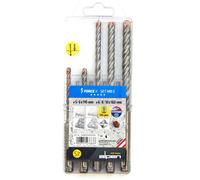 Juego De Brocas SDS Plus 5 - 10Mm FORCE-X, Para Hormigón Armado, Roca Dura, Etc.