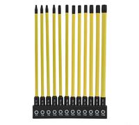 Juego de brocas Torx Star de 150 mm para T15, T25, T30, T40 magnéticas, incluye 12 puntas de aleación de acero