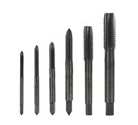 Juego de brocas y machos, High Speed Steel Thread Tap Set M3 To M10 Nitride Coated Spiral/Straight 6 pcs(6pcs Straight Tap)