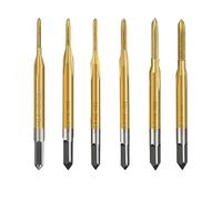 Juego de brocas y machos, HSS Thread Tap Wrench Set M1 To .8 Black Oxide Coating 6 pcs(6pcs Machine Tap)