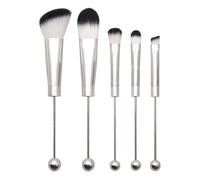 Juego de brochas cosméticas de bricolaje - Brochas de maquillaje de regalo de belleza Kit de brochas de maquillaje con cuentas de 5 piezas | Juego de brochas de maquillaje de 5 piezas con asas con cue