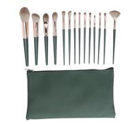 Juego de brochas de Maquillaje, 14 Uds., Base en Polvo, Corrector, Colorete, Sombras de Ojos, Juego de Colorete con Bolsa de Almacenamiento Verde