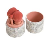Juego De Brochas De Maquillaje,5 Piezas Brocha de Contorno Portátil | Organizador De Herramientas De Belleza Para Halloween Bodas Navidad Fiestas Y Uso Diario