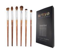 Juego de brochas de maquillaje BUTIYO Eye Make Up Brushes Nature Horse Hair Concealers Eye shadows Blush Makeup Brushes 6 Pcs FB-006