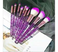 Juego de brochas de maquillaje con brochas de maquillaje de 10 piezas con cerdas suaves (Size : PURPLE)