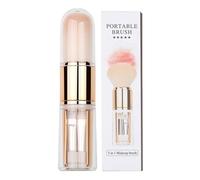 Juego de brochas de maquillaje de viaje, brocha para sombra de ojos, 5 en 1, portátil, para sombra de ojos, brocha para base de maquillaje en polvo y crema