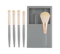 Juego de brochas de maquillaje para mujer, juego de brochas de maquillaje pequeñas y compactas con estuche y espejo, herramienta cosmética, base, correctores, sombras de ojos, aplicador para el