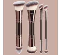 Juego de brochas de maquillaje profesional con esponjas de belleza y polvos, brochas de contorno sintéticas de primera calidad, para base de maquillaje, colorete, corrector, kit completo de