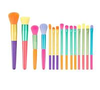 Juego De Brochas De Maquillaje Profesional De 15 Piezas - Brochas De Belleza Full Fantasy Para Base, Rubor, Corrector, Sombra De Ojos Y Más - Fibra Sintética Para Una Cómoda Aplicación De Cosméticos L