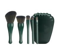 Juego de brochas de maquillaje Travel Makeup Brush - Perfect Application Anywhere | Professional Retractable Cosmetic Tool Applicator Corrugated Nylon Wool | For Concealers Blush Lip Loose Powder Eye