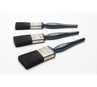 Juego de brochas Profesionales de cerdas Mixtas ProDec de 3 Piezas para un Acabado Suave con Pinturas de emulsión, techos, Madera y Metal - Brochas de 1, 1,5 y 2 Pulgadas