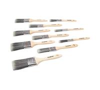 Juego de brochas sintéticas ProDec Trade 10 - Juego de 10 Piezas para un Acabado Suave de Pintura con emulsión, Brillo, Satinado en Paredes, techos, Metal - 3X 0.5, 3X 1, 2X 1.5, 2X 2 Pulgadas