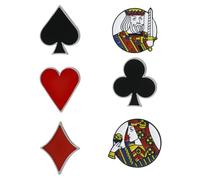 Juego de broche de con forma de corazón y pala de , broche de , broche de corazón rojo, para ropa, chaqueta, mochila, suéter, 6 unidades