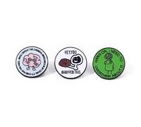 Juego de broches con cita divertida con texto "I Am Not a Morning Person" y "I Don't Like Morning People or Mornings or People", pines de aleación creativa para blusa, pin de solapa, accesorios