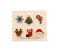 Juego de broches de Navidad, bonita insignia, pin de solapa navideño, accesorio de joyería festivo, regalo de Navidad para amigos, familia, traje de fiesta de oficina, 4.0 Centimeters, Aleación de