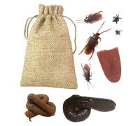 Juego de bromas - 10 piezas | Novedad juguetes mordaza para cucarachas caca | kit de bromas prácticas para trucos y trucos de la de Halloween del 1 de abril