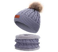 Juego de bufanda cálida para bebé, invierno, con cuidado del bebé, equipamiento para primeros auxilios (gris, talla única)