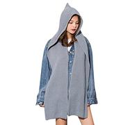 Juego de bufanda con capucha de punto sólido 2 en 1, gorro de invierno de melón, gorro de punto grueso y cálido, conjunto de bufandas, gorros deportivos elásticos, juego de bufandas para mujer, hombre