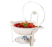 Juego De Buffet para Platos De Frotamiento: Estufa De Cocina Antiadherente, Bandeja Calentadora De 35 Cm De Ancho, Equipo para Servir Eventos Culinarios, Calentador De Tapa Transparente Resist