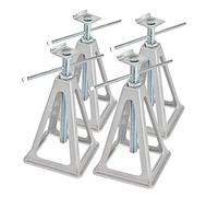 Juego de caballete de aluminio, perfil en L, capacidad de carga de 1000 kg, altura de 42 cm, soporte en L (4)