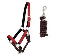 Juego de cabestro y correa para caballos QHP Cob