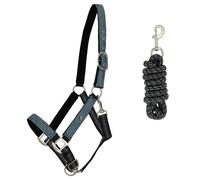 Juego de cabestro y correa para caballos QHP Full