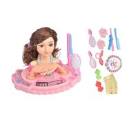 Juego De Cabeza De Peinado - Cambio De Imagen De Creativa, Conjunto De Peines De Pelo Largo | Juego De rol De Aprendizaje Educativo, Centro De Actividades De Guardería, Juguete De Viaje Portab