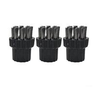 Juego de cabezales de cepillo para fregona de vapor para limpiadores a vapor, paquete de 3 con cepillos suaves, latón y acero, compatible con la mayoría de fregonas de vapor, limpieza múltiple para T