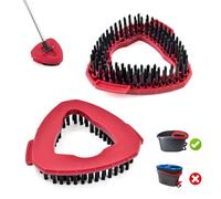 Juego de cabezales de fregona de repuesto para fregona compatible con Vileda Spin Mop Base EasyWring Mopa Cepillo de limpieza para limpieza de suelos (2 rojo)