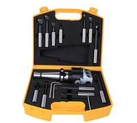 Juego de cabezales de mandrinado F1-18, juego de herramientas de fresado CNC, herramienta de mandrinado de alta precisión de 75 mm de diámetro con cortador de mandrinado de 12 (NT40-F1-18-12PCS)